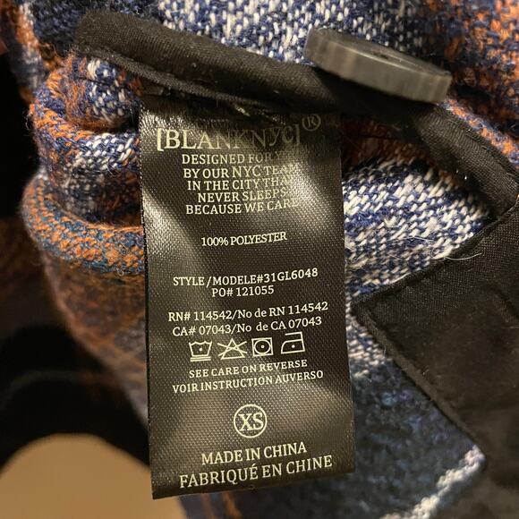 BLANKNYC Plaid Crop Oversized Shacket | Soft Brushed Wool-Feel Jacket NWOT, XS - Picture 5 of 6